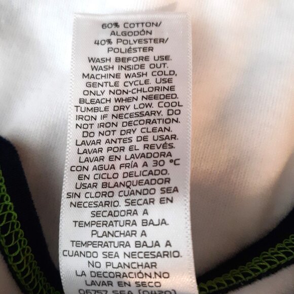 Seattle Seahawks NFL Baby Romper Long Sleeves Bodysuit 3-6 Months New With Tags - Picture 5 of 5